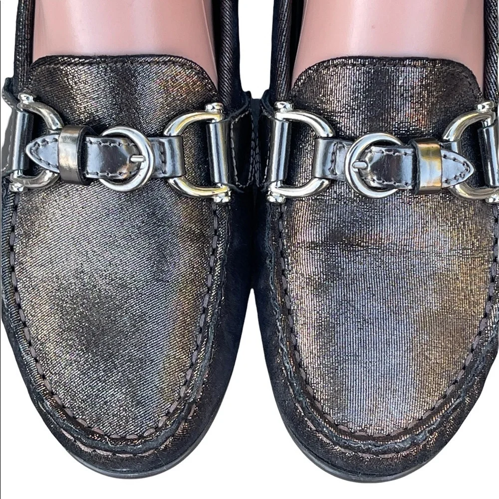 AGL Attilio Giusti Leombruni Jenah Grey Leather‎ driving Loafers size 36(6) USA